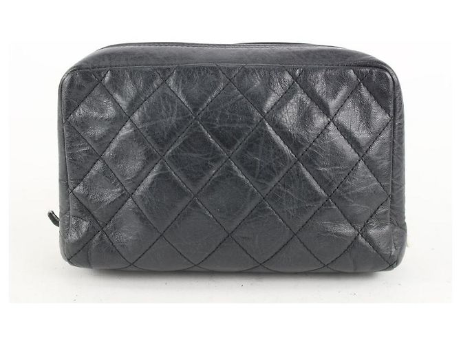 Chanel Astuccio per cosmetici Cambon Ligne in pelle trapuntata nera - vista 7