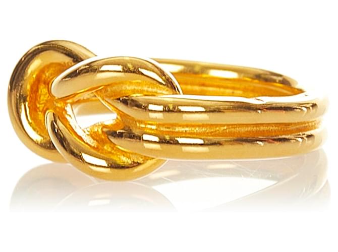 Ring Hermès Bague écharpe à nœud en or Hermes Doré - vue 2