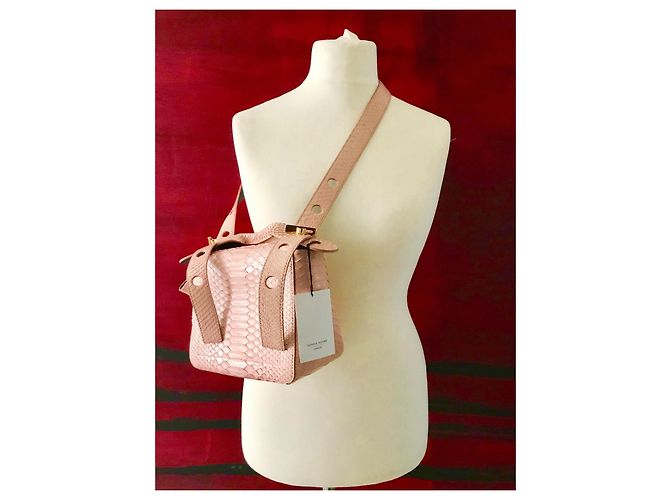 Sophie Hulme Bolt Tasche Rosa Python Leder Pink - Ansicht 12