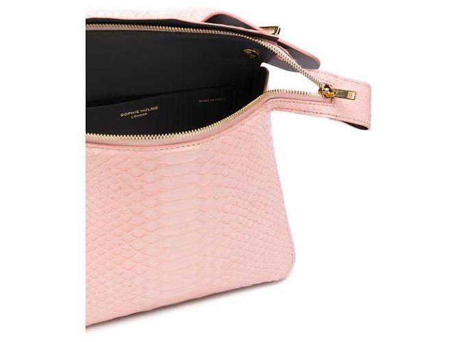 Sophie Hulme Bolt Tasche Rosa Python Leder Pink - Ansicht 5