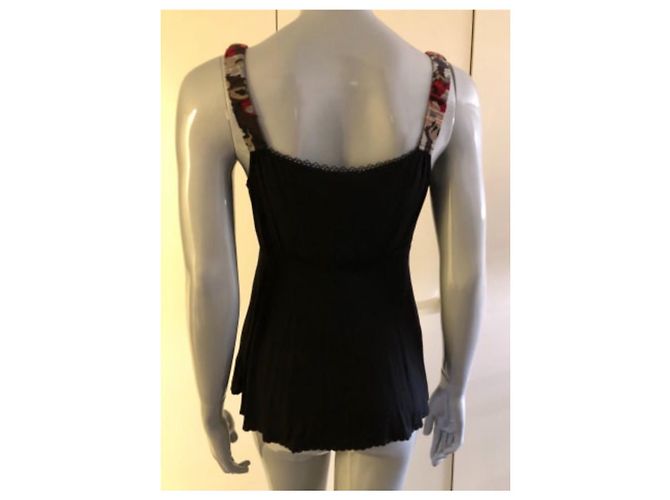 Top Kenzo de seda negro con tirantes - vista 2