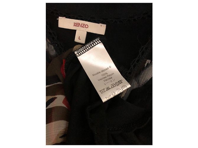 Top Kenzo de seda negro con tirantes - vista 3