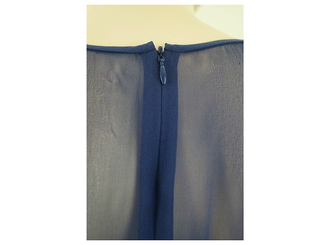Diane Von Furstenberg DvF Enny Spitzenkleid mit Seidenfutter Blau - Ansicht 6