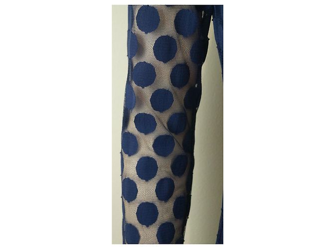 Diane Von Furstenberg DvF Enny Spitzenkleid mit Seidenfutter Blau - Ansicht 8