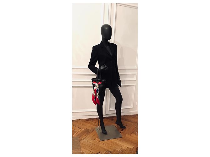 Mangeoire Hermès Vintage schwarze Feeder-Eimertasche - Ansicht 10