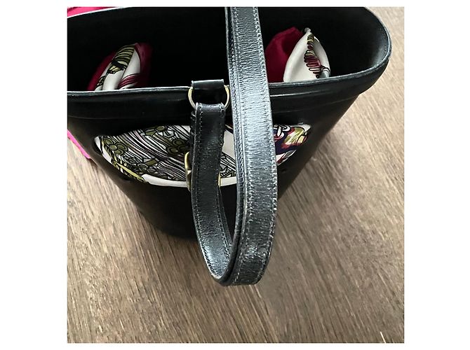 Mangeoire Hermès Vintage schwarze Feeder-Eimertasche - Ansicht 4
