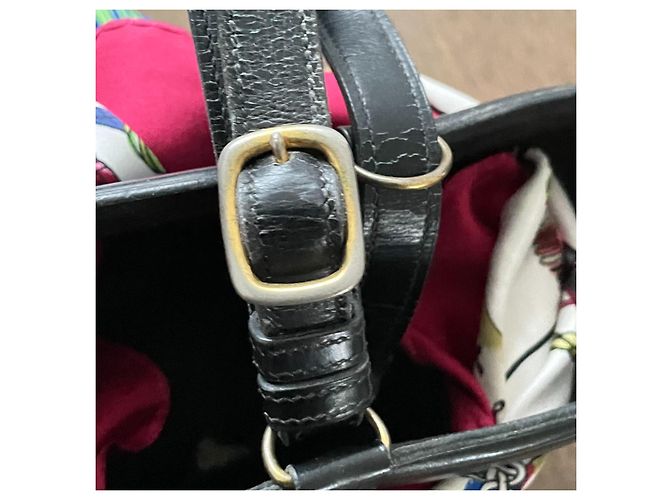 Mangeoire Hermès Vintage schwarze Feeder-Eimertasche - Ansicht 5