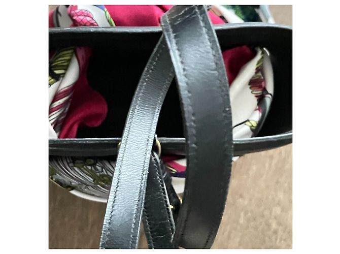 Mangeoire Hermès Vintage schwarze Feeder-Eimertasche - Ansicht 6