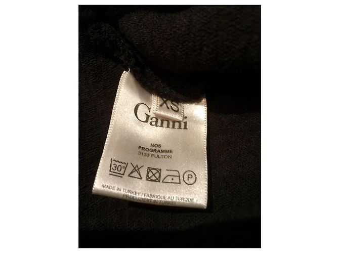 Vestido Ganni Fulton negro de algodón - vista 4