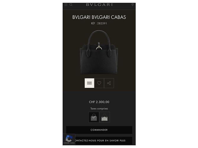 Borsa tote Bulgari Alba in pelle di vitello martellata nera Nero - vista 12