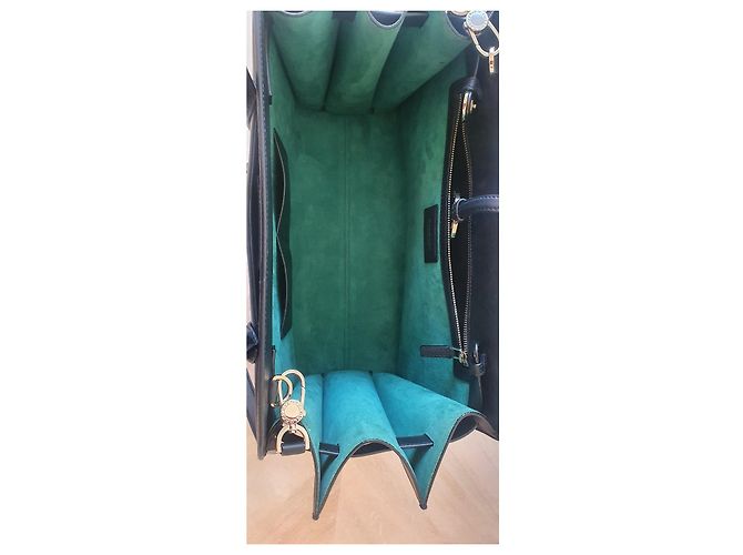 Borsa tote Bulgari Alba in pelle di vitello martellata nera Nero - vista 5