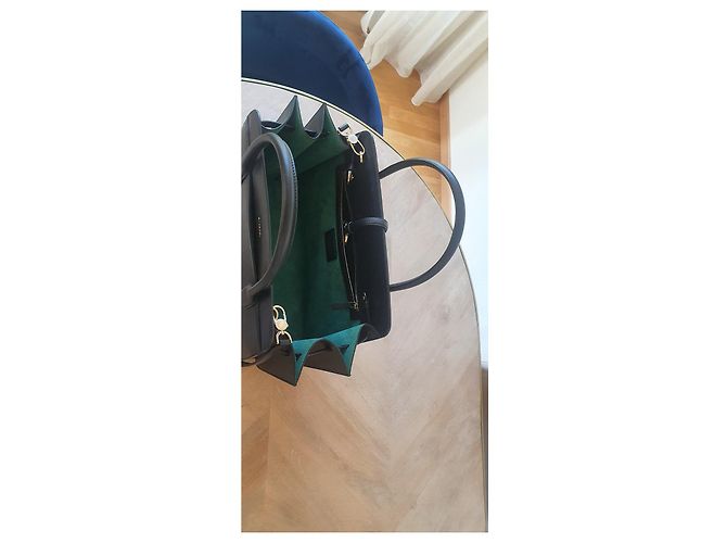 Borsa tote Bulgari Alba in pelle di vitello martellata nera Nero - vista 6