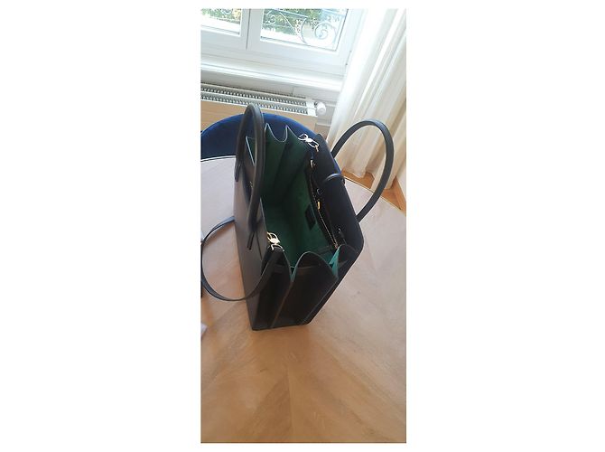 Borsa tote Bulgari Alba in pelle di vitello martellata nera Nero - vista 7