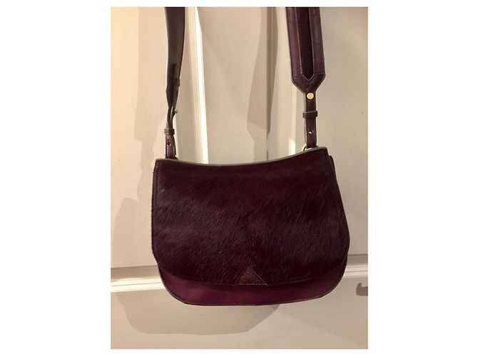 Brian Atwood Borsa a tracolla bordeaux con finiture in cavallino Porpora - vista 4