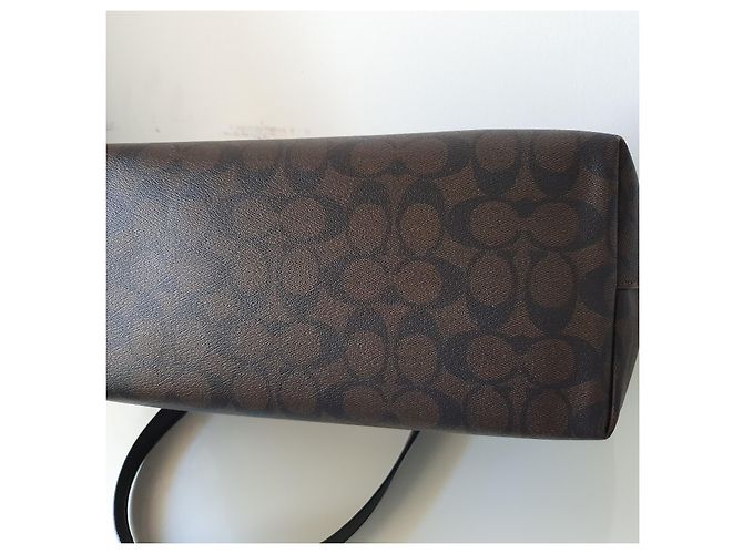 Borsa Tote Coach in Pelle Nera Nero - vista 4
