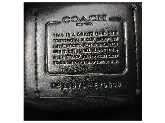 Borsa Tote Coach in Pelle Nera Nero - vista 7