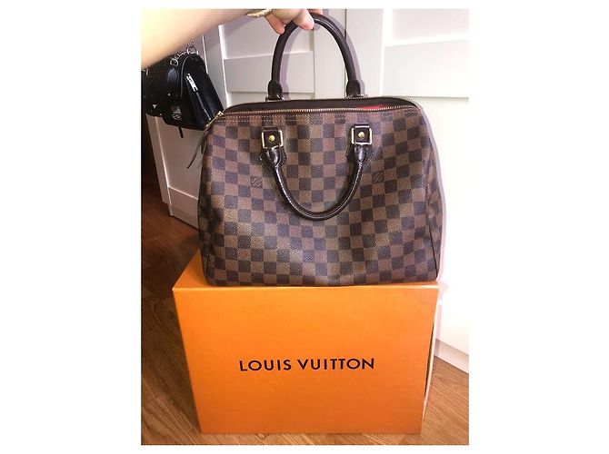 Bolsa de mão Louis Vuitton Speedy 30 Couro Marrom Escuro Castanho escuro - vista 2