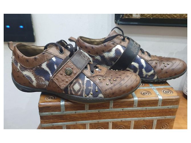 Just Cavalli scarpe sneakers animalier Marrone - vista 3