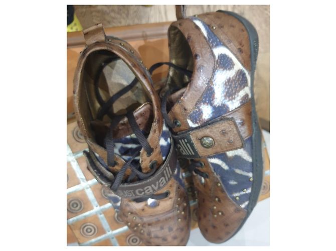 Just Cavalli scarpe sneakers animalier Marrone - vista 8