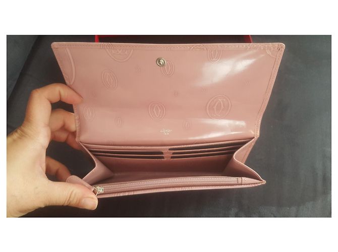 Portafoglio Cartier in pelle rosa - vista 4