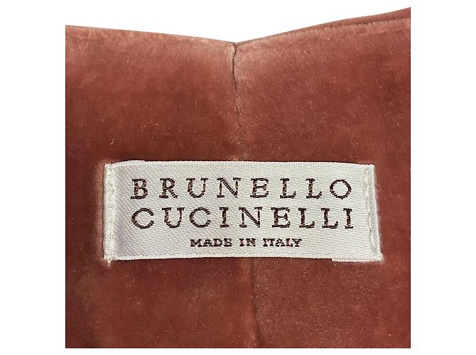 Pantalones cortos de pernera recta en terciopelo rosa de Brunello Cucinelli - vista 5