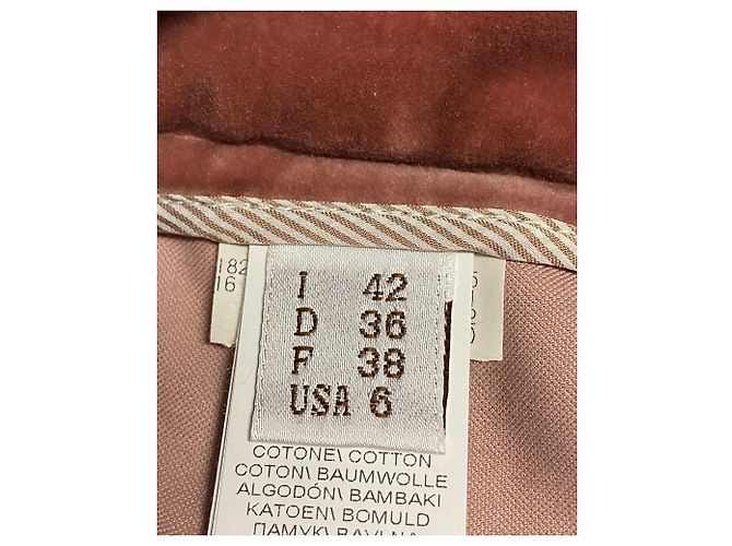 Pantalones cortos de pernera recta en terciopelo rosa de Brunello Cucinelli - vista 6