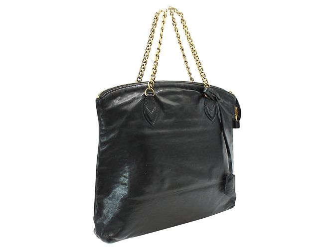 Louis Vuitton Tote Lockit de Piel Negra con Cadena Dorada Otoño / Invierno 2013 Negro - vista 2