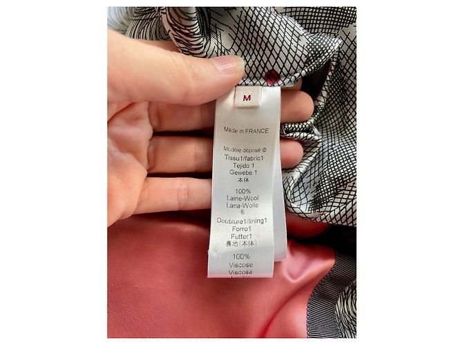 Kenzo Chaqueta Kimono de Lana Gris y Rosa Multicolor - vista 16