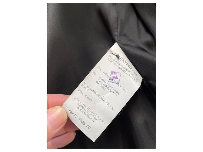 Conjunto de calça e casaco Valentino preto de lã - vista 11