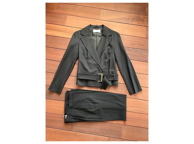Conjunto de calça e casaco Valentino preto de lã - vista 2