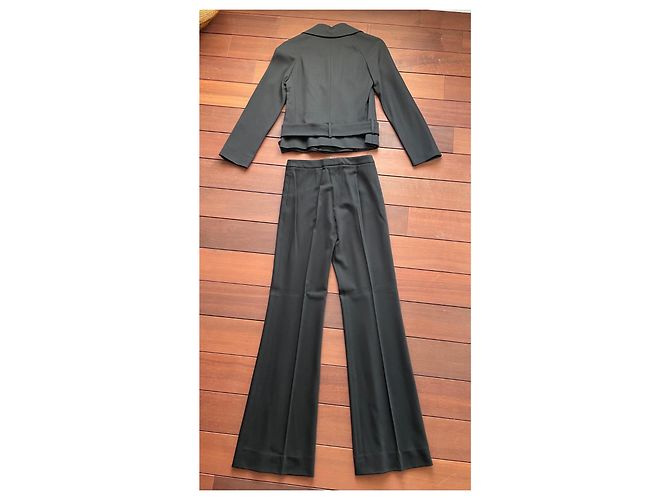 Conjunto de calça e casaco Valentino preto de lã - vista 4