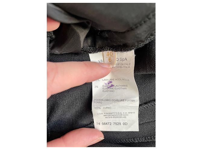 Conjunto de calça e casaco Valentino preto de lã - vista 7