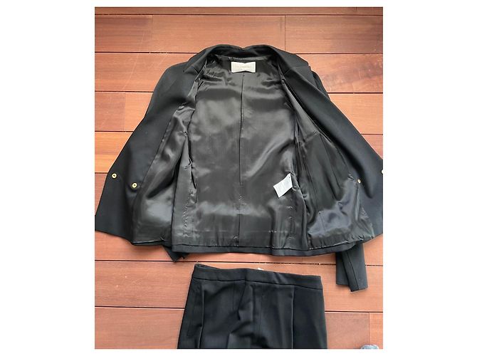 Conjunto de calça e casaco Valentino preto de lã - vista 8
