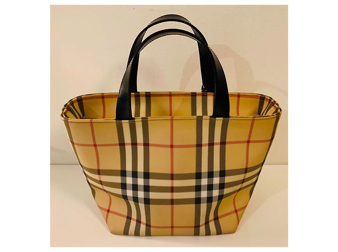 Burberry Vintage Check Canvas Tote Bag Beige - Ansicht 4