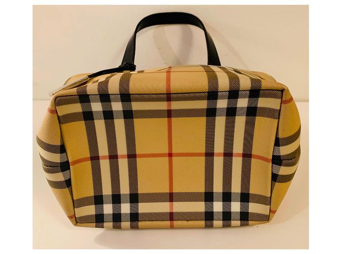 Burberry Vintage Check Canvas Tote Bag Beige - Ansicht 5
