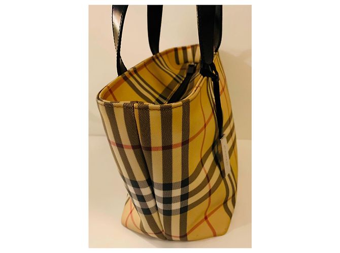 Burberry Vintage Check Canvas Tote Bag Beige - Ansicht 7