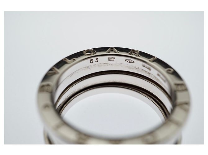 Bulgari Bvlgari B..Null1 18K Weißgold 3 Bandringgröße 53 Silberfarbene Hardware Gold hardware - Ansicht 6