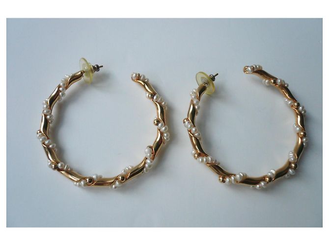 GOOSSENS per orecchini a cerchio Chanel ottime condizioni Gold hardware - vista 2