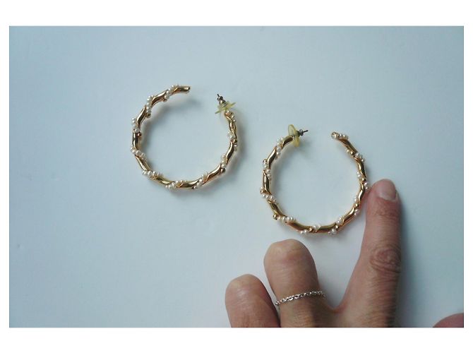 GOOSSENS per orecchini a cerchio Chanel ottime condizioni Gold hardware - vista 4