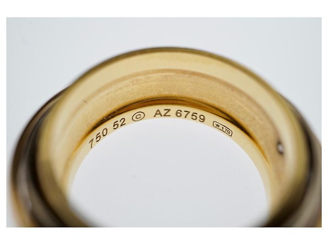 Love Anello rotante tricolore Cartier Trinity 18K rosa bianca e oro giallo Gold hardware - vista 5