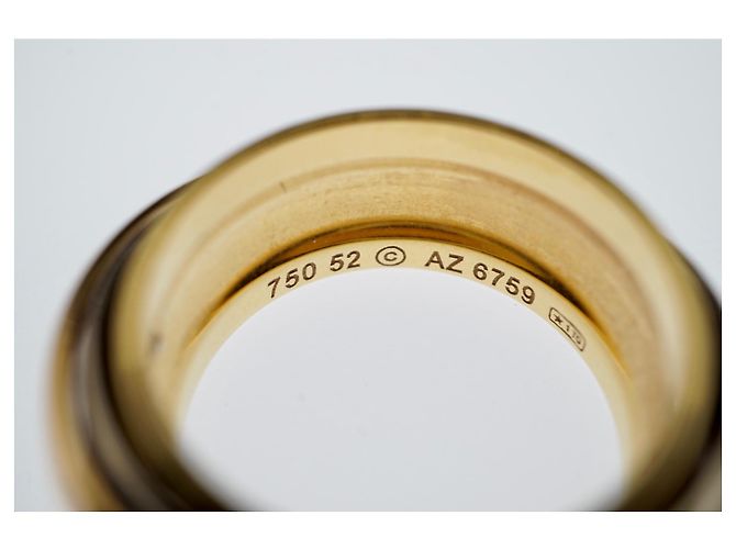 Love Anello rotante tricolore Cartier Trinity 18K rosa bianca e oro giallo Gold hardware - vista 6