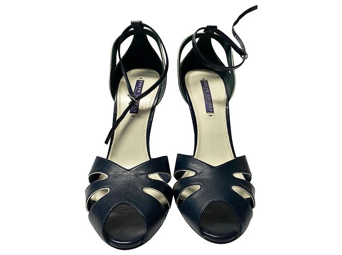 Scarpe con zeppa Ralph Lauren in pelle nera - Ansicht 2
