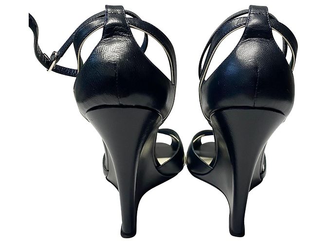 Scarpe con zeppa Ralph Lauren in pelle nera - Ansicht 4