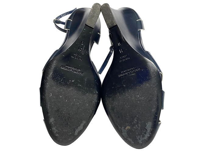 Scarpe con zeppa Ralph Lauren in pelle nera - Ansicht 6