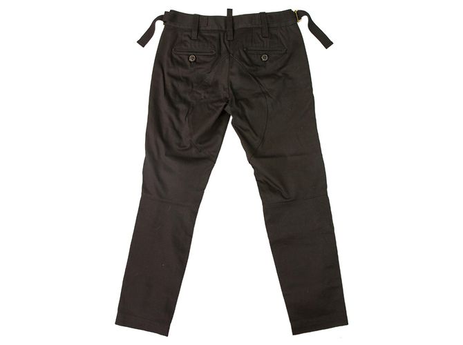 Dsquared2 Dsquared 2 Pantalones Capri De Algodón Negro Para Mujer - Sz38 - vista 2