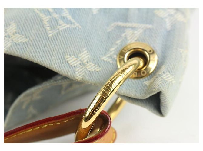 Louis Vuitton Hellblauer Monogram Denim Daily GM Artsy Hobo Delightful - Ansicht 5