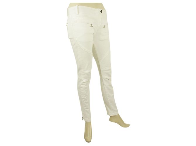 Dondup pantalones de mezclilla ajustados blancos pantalones de algodón pantalones sz 27 Código 3844432 - vista 4