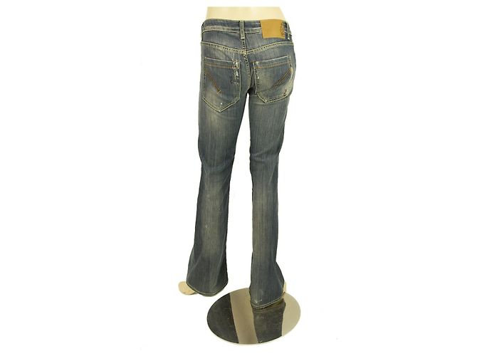 Dondup Blue Kinshasa Denim Jeans Distressed Hose Hose Gr 27 Code P183Y Held Weiß - Ansicht 2