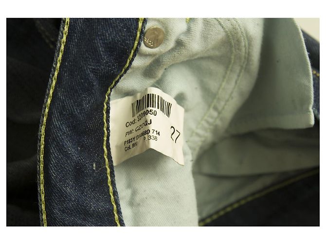 Dondup Blue Kinshasa Denim Jeans Distressed Hose Hose Gr 27 Code P183Y Held Weiß - Ansicht 7