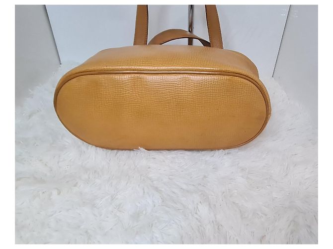 Borsa Dior in pelle martellata giallo senape - vista 4